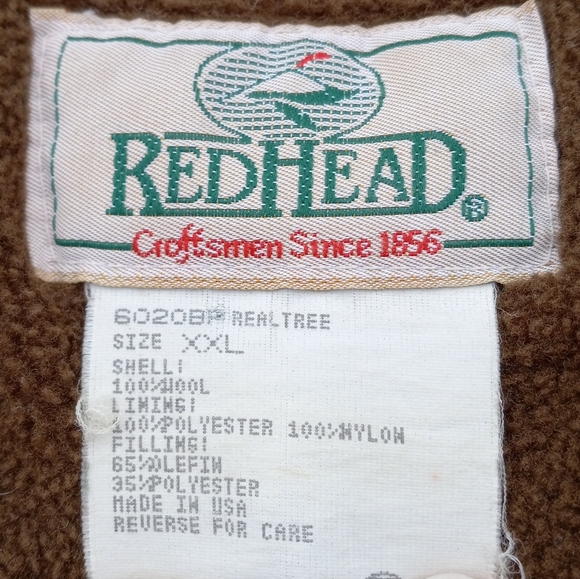 VTG REDHEAD Realtree camo oversized boxy full zip wool jacket size XXL - Picture 5 of 13